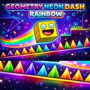 Geometry Neon Dash Rainbow
